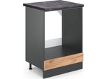 Vicco Mobile Per Forno Da Incasso R-Line, 60 Cm , Pt Antracite, Quercia Dorata/Antracite