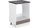 Vicco Mobile Per Forno Da Incasso R-Line, 60 Cm , Pt Antracite, Grigio/Bianco