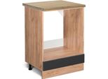 Vicco Mobile Per Forno Da Incasso R-Line, 60 Cm , Pt Rovere, Antracite Lucido/Quercia Dorata