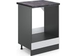 Vicco Mobile Per Forno Da Incasso R-Line, 60 Cm , Pt Antracite, Bianco Casa Di Campagna/Antracite