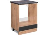 Vicco Mobile Per Forno Da Incasso R-Line, 60 Cm , Pt Antracite, Antracite Lucido/Quercia Dorata