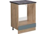 Vicco Mobile Per Forno Da Incasso R-Line, 60 Cm , Pt Antracite, Grigio-Blu/Quercia Dorata