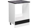 Vicco Mobile Per Forno Da Incasso R-Line, 60 Cm , Pt Antracite, Nero Lucido/Bianco