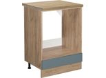 Vicco Mobile Per Forno Da Incasso R-Line, 60 Cm , Pt Rovere, Grigio-Blu/Quercia Dorata
