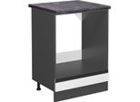 Vicco Mobile Per Forno Da Incasso R-Line, 60 Cm , Pt Antracite, Bianco/Antracite