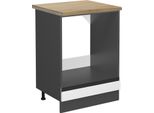 Vicco Mobile Per Forno Da Incasso R-Line, 60 Cm , Pt Rovere, Bianco/Antracite