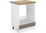 Vicco Mobile Per Forno Da Incasso R-Line, 60 Cm , Pt Rovere, Grigio/Bianco