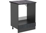 Vicco Mobile Per Forno Da Incasso R-Line, 60 Cm Pt Antracite, Calcestruzzo Nero/Antracite
