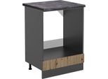Vicco Mobile Per Forno Da Incasso R-Line, 60 Cm , Pt Antracite, Rovere Artigianale/Antracite