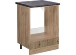 Vicco Mobile Per Forno Da Incasso R-Line, 60 Cm , Pt Antracite, Rovere Artigianale/Quercia Dorata