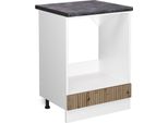 Vicco Mobile Per Forno Da Incasso R-Line, 60 Cm , Pt Antracite, Rovere Artigianale/Bianco