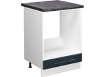Vicco Mobile Per Forno Da Incasso Fame-Line, 60 Cm , Pt Antracite, Blu Scuro Lucido/Bianco