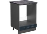 Vicco Mobile Per Forno Da Incasso Fame-Line, 60 Cm , Pt Antracite, Blu Scuro Lucido/Antracite