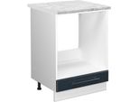 Vicco Mobile Per Forno Da Incasso Fame-Line, 60 Cm , Pt Marmo, Blu Scuro Lucido/Bianco