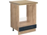 Vicco Mobile Per Forno Da Incasso Fame-Line, 60 Cm , Pt Rovere, Blu Scuro Lucido/Quercia Dorata