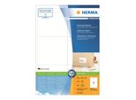 Herma Premium - Etichette Permanenti Autoadesive In Carta Laminata Opaca - Bianco - 93,1 X 99,1 Mm - 600 Etichette (100 Fogli X 6) (4653)