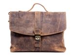Harold's Pelle Borsa Da Ufficio Borsa A Tracolla Antic Briefcase Nature Marrone