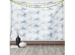 Abakuhaus Arazzo Pastello, Camomilla Art, Arazzo Per Soggiorno E Camera Da Letto Arazzo In Raso Setoso, 150 X 100 Cm, Bianco Blu Giallo