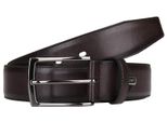 Lloyd Pelle Cintura Thin Leather Belt W80 Dark Brown Marrone