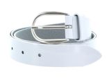 Vanzetti Pelle Cintura The Power Of Patent Leather 30Mm Lackleather Belt W100 White Bianco