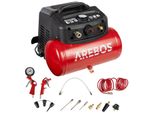 Compressore D'aria Arebos 6 L 1200 W | 8 Bar, 180 L/Min | Set Di Utensili Da 13 Pezzi