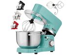 Robot Da Cucina Arebos 1500W, Robot Da Cucina, Impastatrice Con 2X Ciotole In Acciaio Inox Da 4,5 E 5,5L, Bassa Rumorosità, 6 Velocità, Turchese