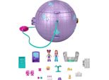 Polly Pocket Scatola Da Discoteca Con Pattini A Rotelle Doppio Divertimento, Tema Discoteca, 2 Bambole Piccole, 15 Accessori, 1 Vestito Di Moda, Funzione Pop & Swap, Età 4+
