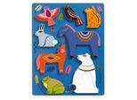 Djeco Puzzle Animali Totem 8 Pezzi