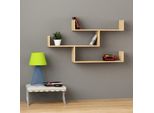 Decortie Scaffale A Muro Tibet Libreria Moderna, Rovere, 120 X 23 X 66 Cm