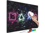 Tessuto Non Tessuto Pittura Per Numeri - Press Start 60X40 Cm Streetart N-A-1252-E-A