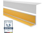 Quest Profilo Angolare Decorativo Autoadesivo In Pvc 20X20Mm, 1M, Protezione Bordi, Grigio