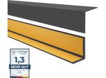 Quest Profilo Angolare Decorativo Autoadesivo In Pvc 50X20 Mm, 1,5 M, Protezione Bordi, Grigio Scuro