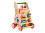 Kiddymoon Girello In Legno Divertente Girello Per Bambini Che Stanno Imparando A Camminare, Giocattolo Multifunzionale In Legno Per Bambini Montessori, WK-002, Multicolore