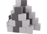 Kiddymoon Blocchi Di Schiuma Per Bambini Blocchi Morbidi 48 Pezzi Giocattoli Di Schiuma Giocattoli Montessoriani Con Schiuma E Tanto Divertimento Per I Bambini, Eu, Blocchi: Grigio Chiaro-Grigio Scuro