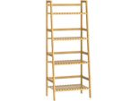 Scaffale In Bambù Zoja, 4 Ripiani, 48X32X123Cm, Marrone