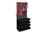 16 Cassette Impilabili Portautensili Scaffale A Muro Scaffale Per Officina Parete Portautensili 39X78Cm Sistema Di Stoccaggio Scaffale A Scivolo Cassette Di Stoccaggio A Fronte Aperto Pannelli A Muro Extra Resistenti Scaffale Scaffale Per Officina Espandibile Scaffale Di Stoccaggio