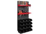 16 Cassette Impilabili Portautensili Scaffale A Muro Scaffale Per Officina Parete Portautensili 39X78Cm Sistema Di Stoccaggio Scaffale A Scivolo Cassette Di Stoccaggio A Fronte Aperto Pannelli A Muro Extra Resistenti Scaffale Scaffale Per Officina Espandibile Scaffale Di Stoccaggio