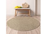 The Living Store Tappeto 90 Cm Effetto Juta Per Interni Ed Esterni