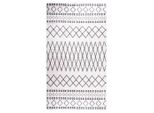 The Living Store Tappeto Lavabile 190X300 Cm Bianco E Nero Antiscivolo