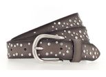 Vanzetti Pelle Cintura 25Mm Rivet Belt W75 Taupe Grigio