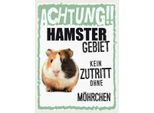 Vianmo Insegna In Legno 40X30 Cm Tiere Achtung Hamster Gebiet