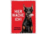 Vianmo Insegna In Legno 40X30 Cm Doberman Hier Wache Eigene Gefahr
