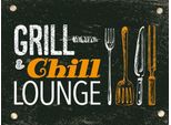 Vianmo Insegna In Legno 30X40 Cm Grill & Chill Lounge GrüN