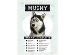 Vianmo Insegna In Legno 40X30 Cm Husky Eigentumsrechte
