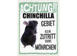 Vianmo Insegna In Legno 40X30 Cm Tiere Achtung Chinchilla Gebiet