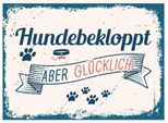 Vianmo Insegna In Legno 30X40 Cm Hundebekloppt Aber GlüCklich Blau
