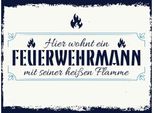 Vianmo Insegna In Legno 30X40 Cm Hier Wohnt Ein Feuerwehrmann