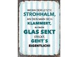 Vianmo Insegna In Legno 40X30 Cm Wenn Der Letzte Strohhalman