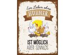 Vianmo Insegna In Legno 40X30 Cm Leben Ohne HüHner Sinnlos
