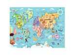 Puzzle Ravensburger Mappa Del Mondo Xxl 100 Pezzi